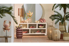 Kap cilinder 25-25-36 cm MEDAN koraal+terra+crème