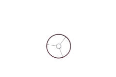 Kap cilinder 25-25-18 cm IMANI bordeaux