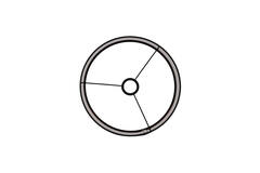 Kap cilinder 30-30-21 cm LIVIGNO zwart