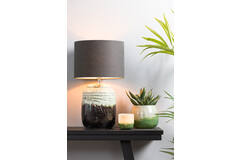 Light & Living Lampenschirm Livigno – Zylinder, Schwarz, 35x25 Cm, Aus Leinen-Baumwolle Für E27