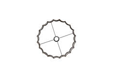 Kap cilinder 40-40-25 cm DISLI linnen bruin