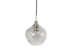 Hanglamp 10L 124x35x60 cm RAKEL antiek brons+smoke