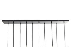 Hanglamp 10L 124x35x60 cm RAKEL antiek brons+smoke