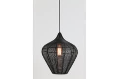 Hanglamp Ø36x40 cm ALVARO mat zwart