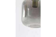 Hanging lamp Ø16x26 cm LEKAR antique bronze+smoked glass