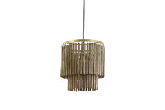 Hanging lamp Ø45x43 cm GULARO wood brown+bronze