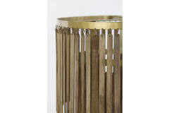 Hanglamp Ø60x43 cm GULARO hout bruin+brons