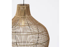 Hanglamp Ø50x51,5 cm PACINO rotan donker bruin