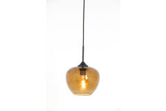 Hanglamp Ø23x18 cm MAYSON glas bruin-zwart
