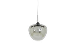 Hanglamp Ø30x25 cm MAYSON smoke glas-mat zwart