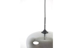 Hanglamp Ø40x34 cm MAYSON smoke glas-mat zwart
