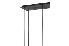 Hanglamp 10L 120x60x110 cm MAYSON smoke glas-mat zwart