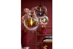 Hanging lamp Ø30 cm MEDINA glass rainbow+black