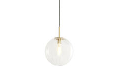 Hanging lamp Ø30 cm MAGDALA glass clear+gold