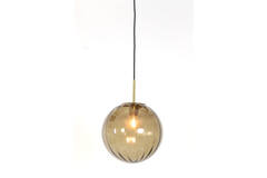 Hanging lamp Ø30 cm MAGDALA glass brown+gold