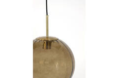 Hanging lamp Ø30 cm MAGDALA glass brown+gold