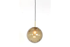Hanging lamp Ø30 cm MAGDALA glass brown+gold