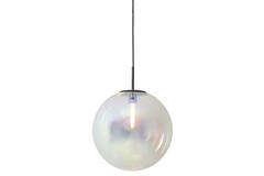 Hanging lamp Ø40 cm MEDINA glass rainbow+black
