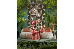 Hanging lamp Ø40 cm MEDINA glass rainbow+black