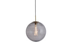 Hanglamp Ø40 cm MAGDALA glas licht grijs+goud