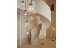 Hanging lamp Ø40 cm MEDINA antique bronze+glass clear