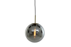 Hanging lamp Ø40 cm MEDINA antique bronze+smoked glass