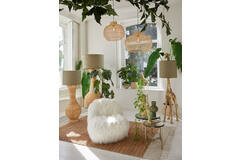 Hanging lamp Ø46x39 cm CHARITA rattan natural