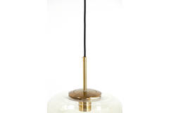 Hanging lamp Ø30x37 cm MISTY glass amber+gold