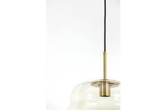 Hanging lamp Ø30x37 cm MISTY glass amber+gold
