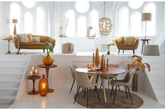 Hanging lamp Ø30x37 cm MISTY glass amber+gold