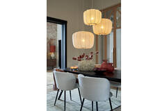 Hanglamp Ø40x30 cm PLUMERIA zand