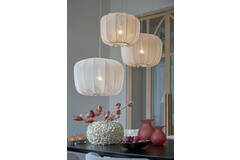 Hanging lamp Ø60x45 cm PLUMERIA sand