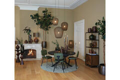 Hanging lamp Ø42x50 cm PLUMERIA dark green