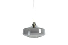 Hanglamp Ø39,5x27 cm SOLNA antiek brons+smoke glas
