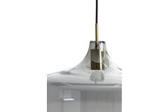 Hanglamp Ø39,5x27 cm SOLNA antiek brons+smoke glas