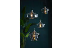 Hanglamp Ø39,5x27 cm SOLNA antiek brons+smoke glas