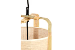 Hanglamp Ø37x66 cm SENDAI zand+bamboe naturel