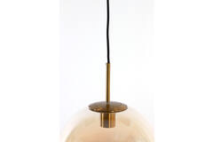 Hanging lamp 3L 120x30x30 cm MEDINA glass amber+gold