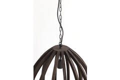 Hanglamp Ø40x42 cm BARSIA hout donker bruin