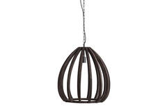 Hanglamp Ø50x54 cm BARSIA hout donker bruin