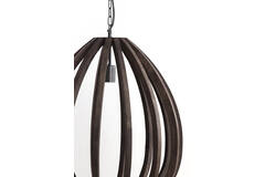 Hanglamp Ø50x54 cm BARSIA hout donker bruin