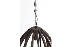 Hanglamp Ø50x54 cm BARSIA hout donker bruin