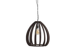 Hanglamp Ø50x54 cm BARSIA hout donker bruin