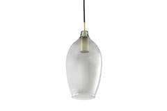 Hanglamp 3L 100x16,5x32 cm LUKARO antiek brons+glas smoke