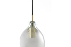 Hanglamp 3L 100x16,5x32 cm LUKARO antiek brons+glas smoke