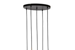 Hanging lamp 5L Ø45x36 cm LUKARO antique bronze+glass smoked