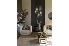 Hanging lamp 5L Ø45x36 cm LUKARO antique bronze+glass smoked