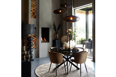 Hanglamp Ø51x20 cm BAHOTO mat zwart