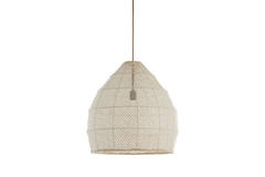 Hanglamp Ø50x50 cm MAKASSAR zijde crème