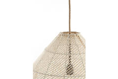 Hanglamp Ø50x50 cm MAKASSAR zijde crème